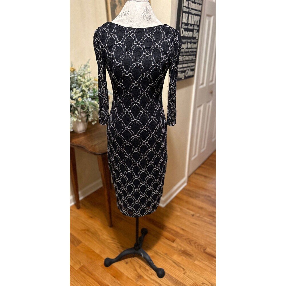 Vintage Women's Midi BodyCon Holiday Cocktail Dress By SANGRIA Sz 6 EC + FREE 🎁